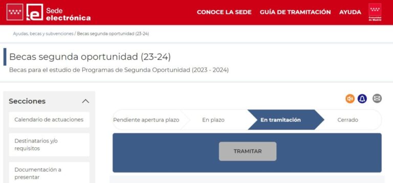 ¿Cómo reclamar la Beca Segunda Oportunidad de la Comunidad de Madrid? 3 Reclamación telemática de la Beca 2ª Oportunidad de la Comunidad de Madrid